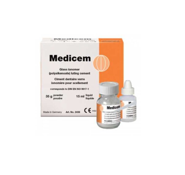 CIMENT DE SCELLEMENT DEFINITIF A BASE VERRE IONOMERE MEDICEM